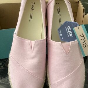 Women’s Alpargata Platform Rope Chalky Pink Heavy Twill Espadrilles Size 12